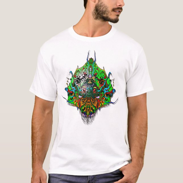 Camiseta Cabeça de alienígena - verde (Frente)