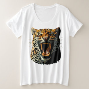 Camiseta Cabeça de ataque com picos-leopardo