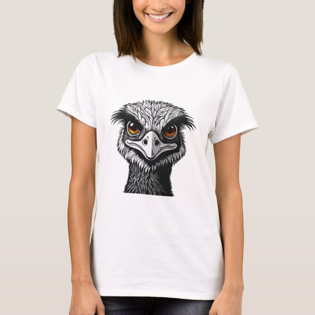 Camiseta Cabeça de ave Emu (Frente)