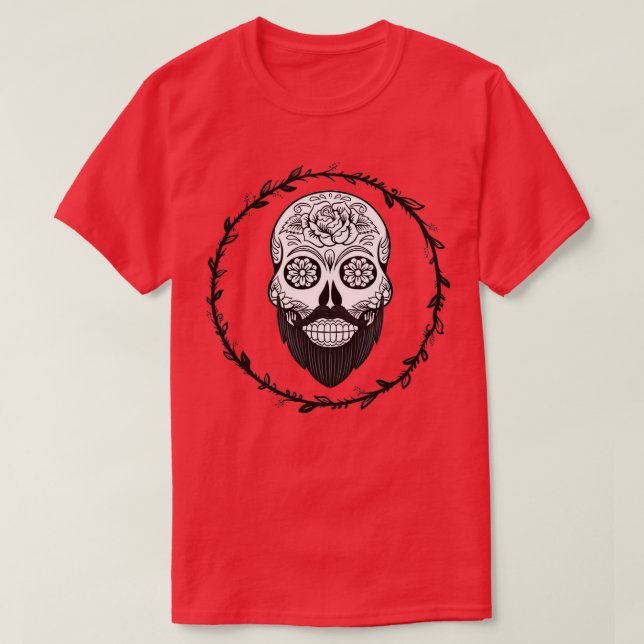 Camiseta Cabeça de Barbeiro de Barba de Barba (Frente do Design)