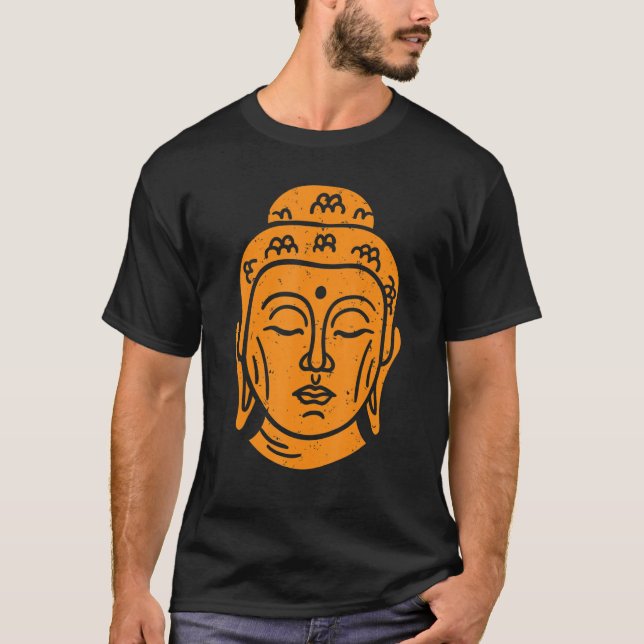 Camiseta Cabeça de Buda Sabedoria Budista (Frente)
