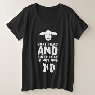 Camiseta Cabeça De Cabeça De Ovelha Engraçada Citação Com T