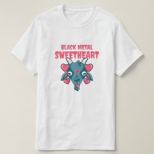 Camiseta cabeça de cabra fofa baphomet (Frente do Design)