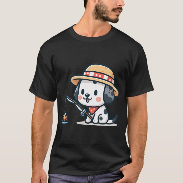 Camiseta Cabeça de cação  Pesca Vintage (Frente)