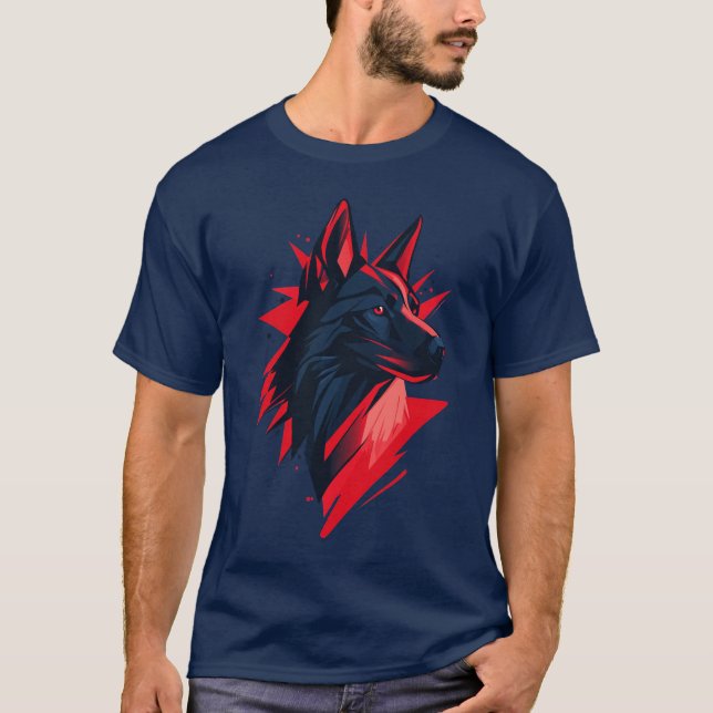 Camiseta Cabeça de Cachorro Estilizada (Frente)