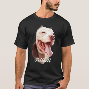 Camiseta Cabeça de Cachorro Pitbull Marrom Adorável