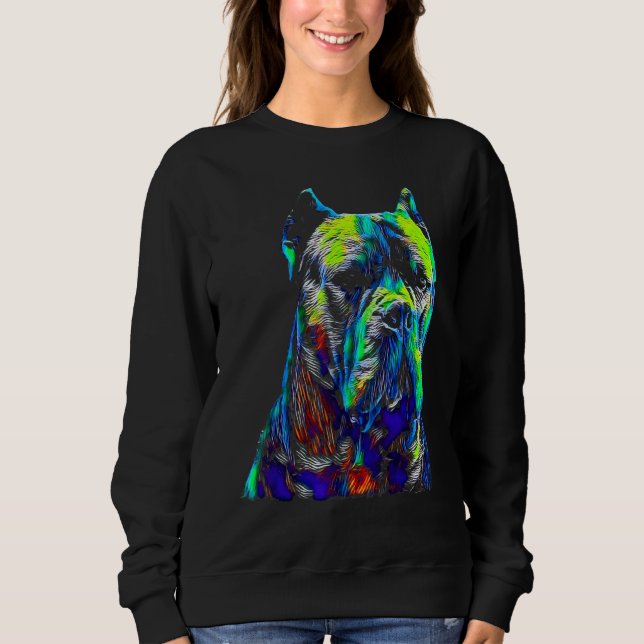 Camiseta Cabeça de Cão Cane Corso em Aquarela (Frente)