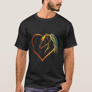 Camiseta Cabeça De Cavalo Com Um Cavalo Andando