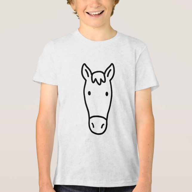 Camiseta Cabeça de Cavalo Minimalista Simples (Frente)