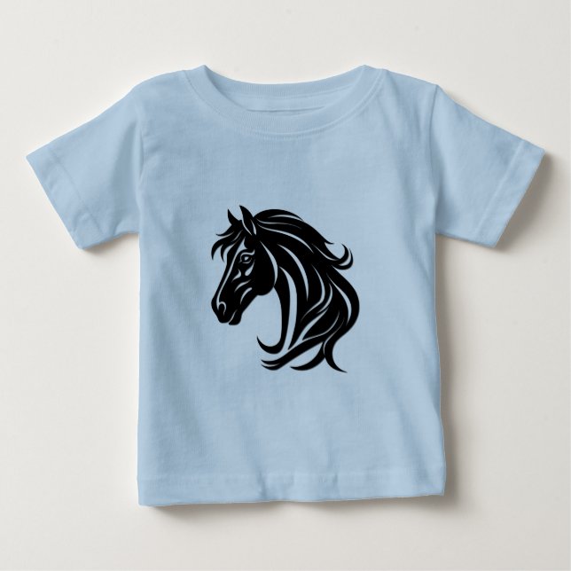 Camiseta Cabeça de Cavalo Preto Magnífico (Frente)
