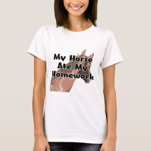 Camiseta Cabeça de cavalos - meu cavalo comeu meus