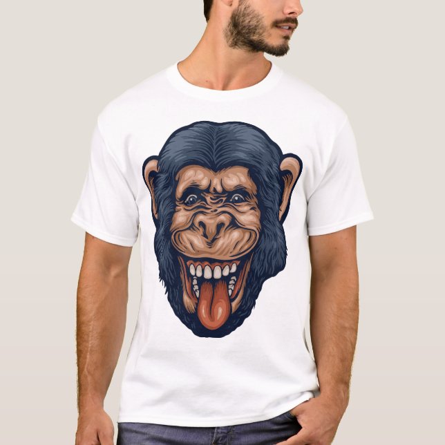Camiseta Cabeça de chimpanzé (Frente)