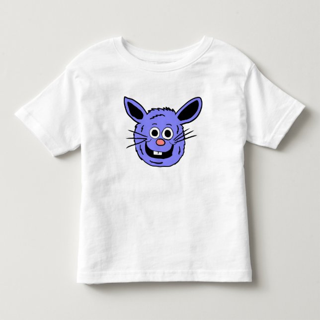 Camiseta Cabeça de Coelho Azul (Frente)