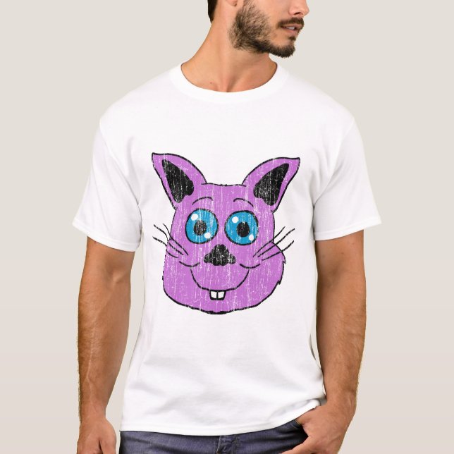 Camiseta Cabeça de Coelho Roxo (Frente)