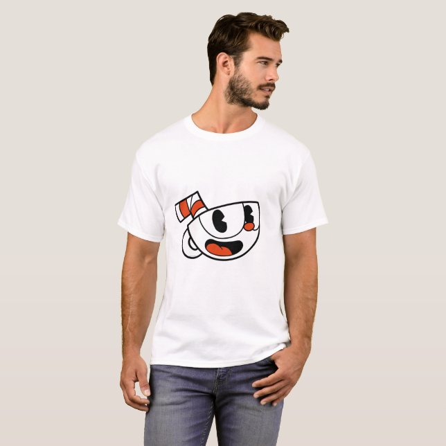 Camiseta Cabeça de Cuphead (Frente Completa)