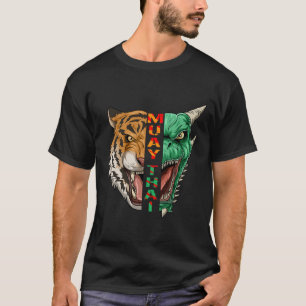 Camiseta Cabeça de Dragão e Tigre - Presente de Muay Thai e