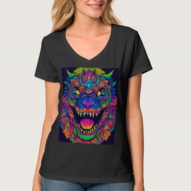 Camiseta Cabeça de Dragão Feroz (Frente)