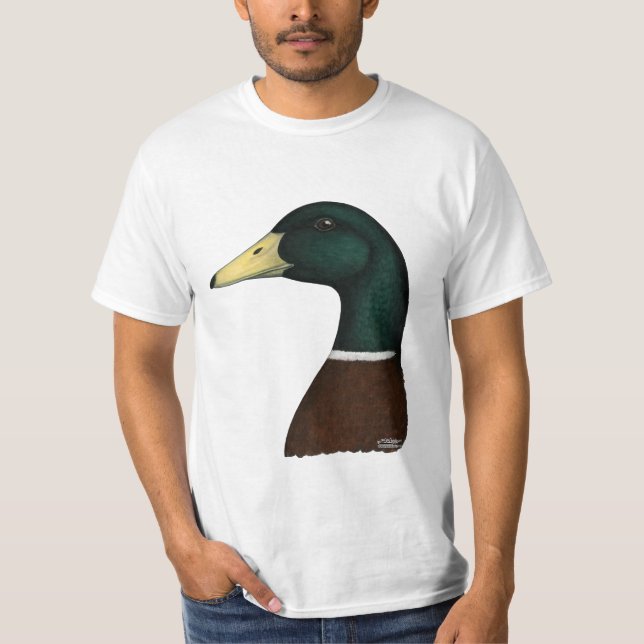 Camiseta Cabeça de Drake do pato selvagem (Frente)