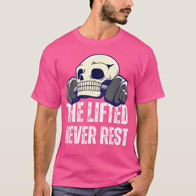 Camiseta Cabeça De Esqueleto Com Barão O Sobe Nunca Descans (Frente)