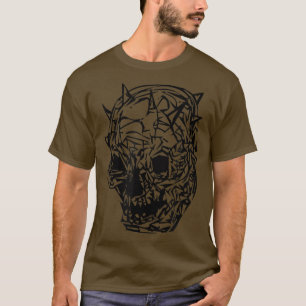 Camiseta Cabeça de Esqueleto Coroa Cura Só quer Amor e Osso