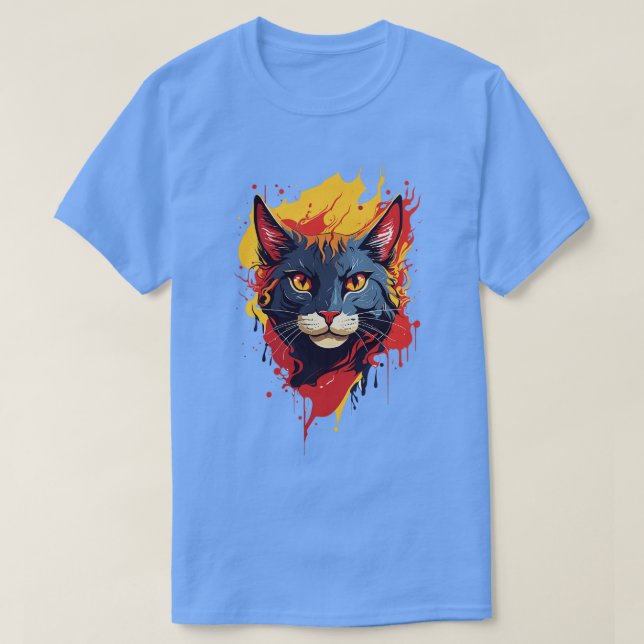 Camiseta Cabeça de gato (Frente do Design)