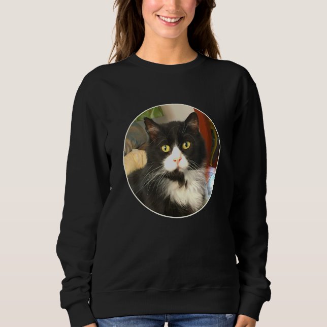 Camiseta Cabeça de Gato Fluffy Tuxedo (Frente)