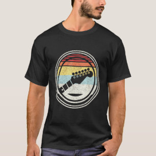 Camiseta Cabeça de Guitarra Baixo Vintage Retro Baixista E 