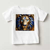 Cabeça de Leão Azul e Dourada,