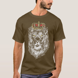 Camiseta Cabeça de Leão com Ouro Grande Pão de Gato Wildli