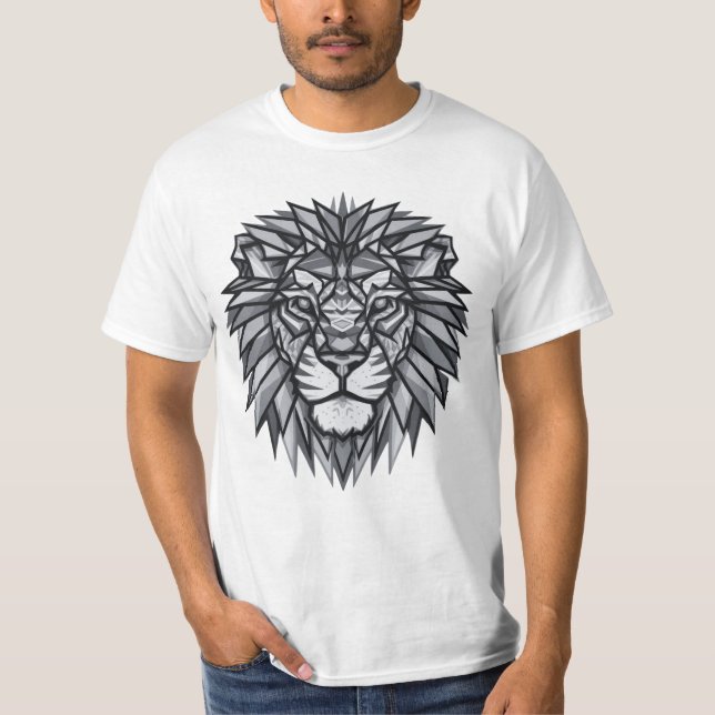 Camiseta Cabeça de Leão Geométrico (Frente)