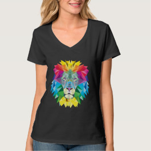 Camiseta Cabeça de Leão Geométrico