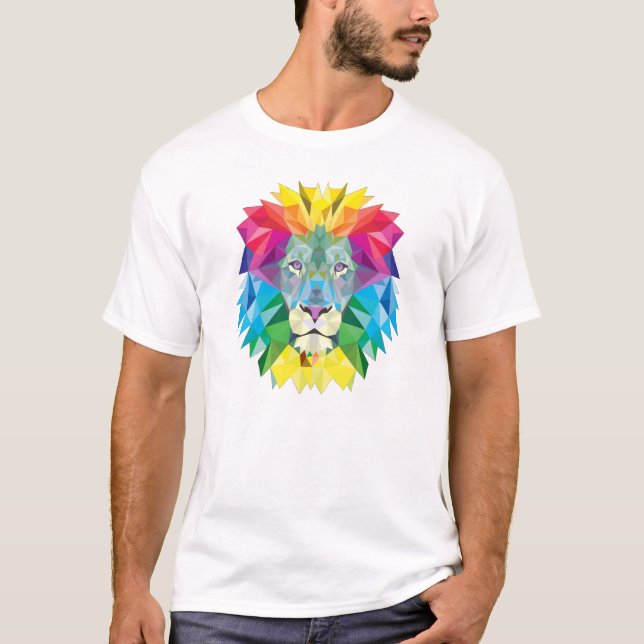 Camiseta Cabeça de Leão Geométrico (Frente)