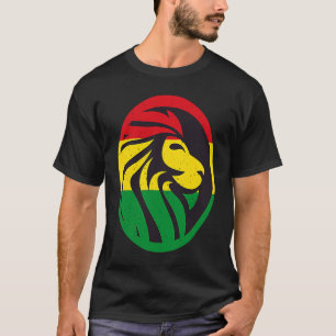 Camiseta Cabeça de Leão Rastafari Jamaica Souvenir Rasta Ro