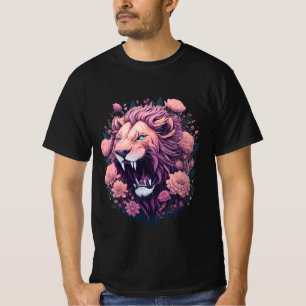 Camiseta cabeça de leão, rei da selva