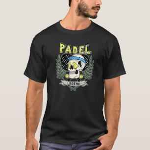 Camiseta Cabeça de lenda de Padel com bolas de tênis de pad