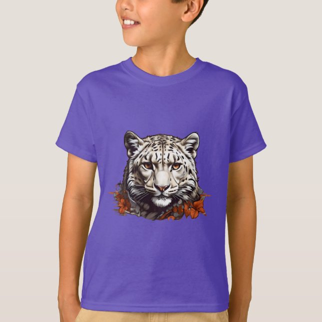 Camiseta Cabeça-de-leopardo-da-neve (Frente)