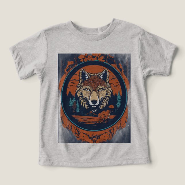 Camiseta Cabeça de Lobo Feroz (Design frontal)