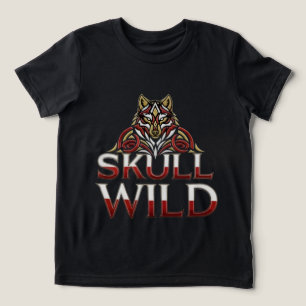Camiseta Cabeça de lobo feroz com entrelaçamento celta e ca