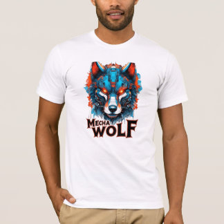 Camiseta Cabeça de Lobo Mecha – Design de Lobo Cyberpunk Fu