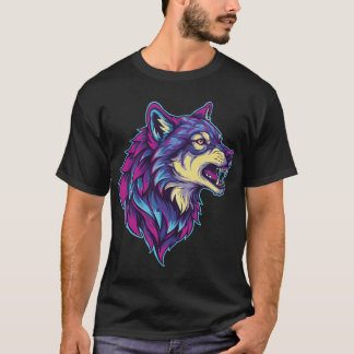 Camiseta cabeça de lobo psíquico
