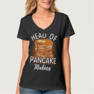 Camiseta Cabeça De Pancake Fazer Baking Maple Syrup Pancake