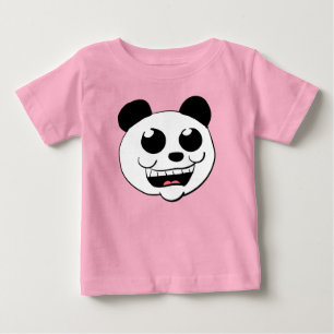 Camiseta Cabeça de Panda de Desenho Animado