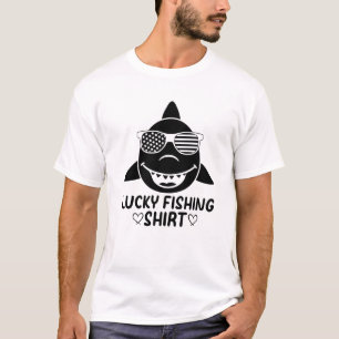 Camiseta Cabeça de Peixe do Pescador Sortudo - Anglas de Pe