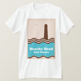 Camiseta Cabeça de praia East Sussex poster de viagens