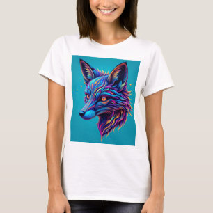 Camiseta Cabeça de Raposa Psicodélica