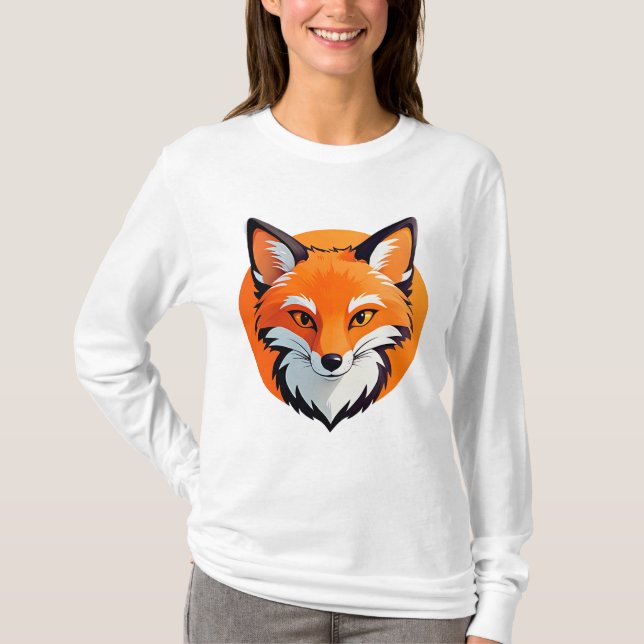 Camiseta Cabeça de Raposa Vibrante (Frente)