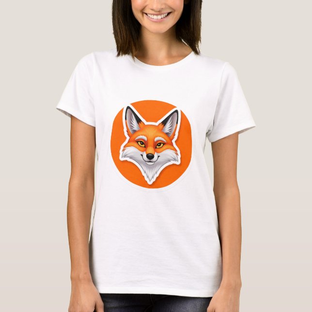 Camiseta Cabeça de Raposa Vibrante (Frente)