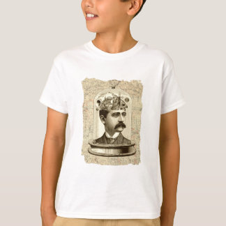 Camiseta Cabeça de relógio de vapor no vidro