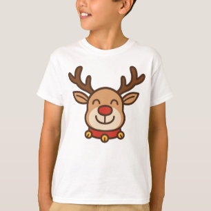 Camiseta Cabeça de Rena Design de Natal – Carrinho de Féria