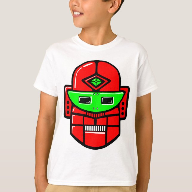 Camiseta Cabeça de Robô Retroativo - Personalizada (Frente)